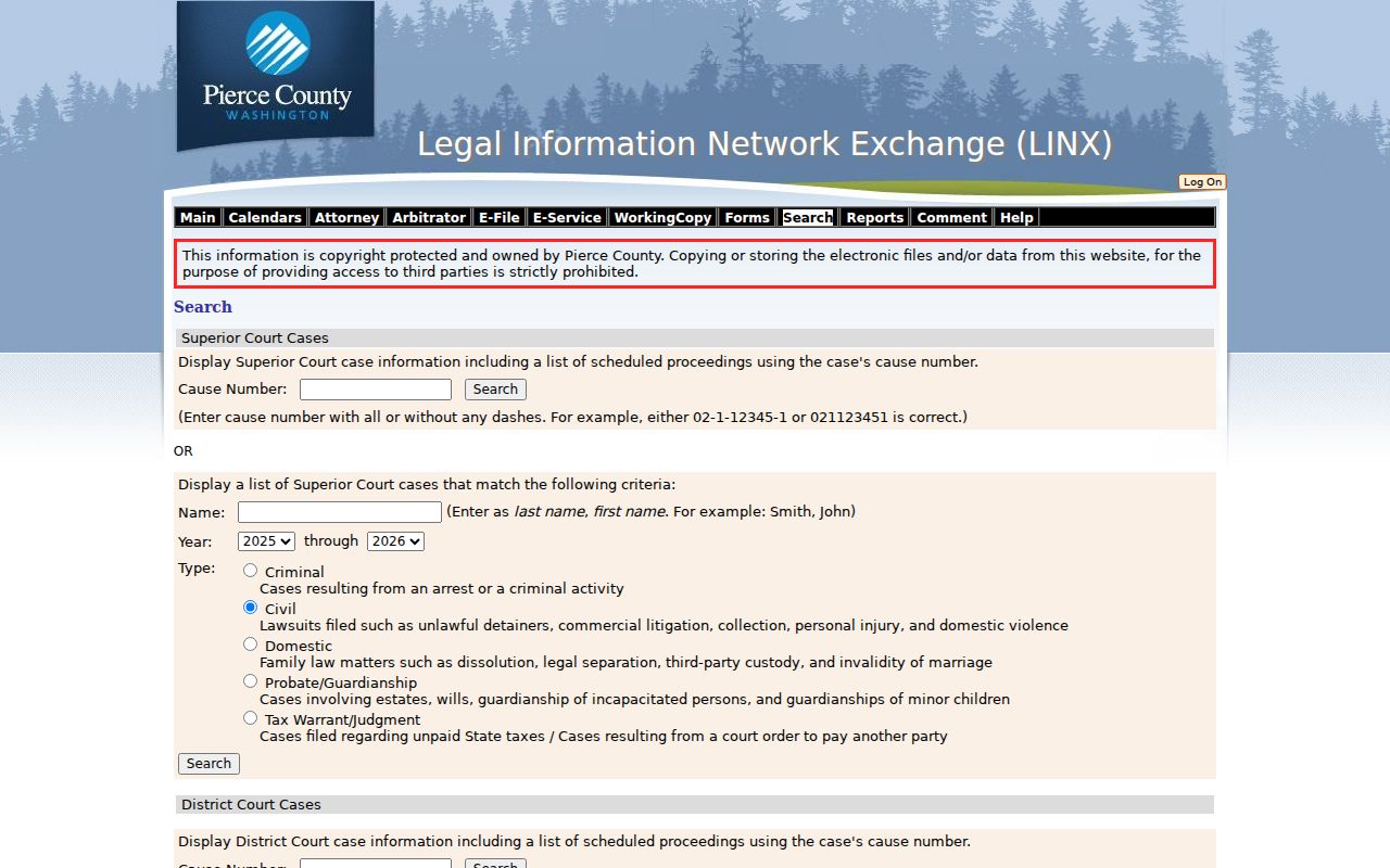 Lakewood residents directory LINX court name search